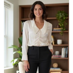 Delaru Cream Women's Top